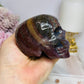 Large Ocean Jasper Carved Skull 8.5cm 428g
