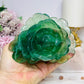 Large Green Fluorite Carved Flower 13cm
