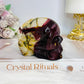 Mookaite Jasper Carved Skull 8cm 330g (natural crack)