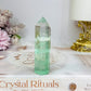 High Grade Fluorite Tower with Rainbows 7.5cm
