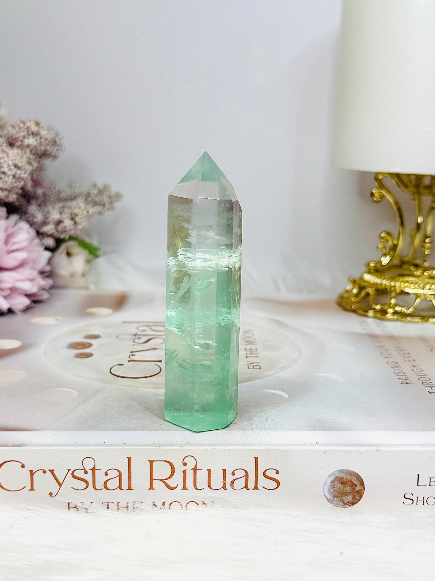 High Grade Fluorite Tower with Rainbows 7.5cm