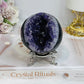 Large Druzy Amethyst Sphere on Stand 381g
