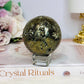Druzy Pyrite Sphere on Stand 382g