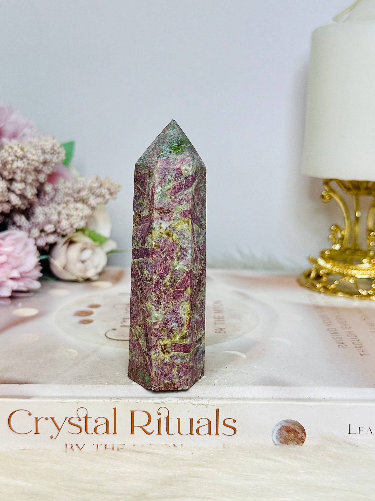 Rare Ruby In Blue Apatite Tower (UV Reactive) 9.5cm