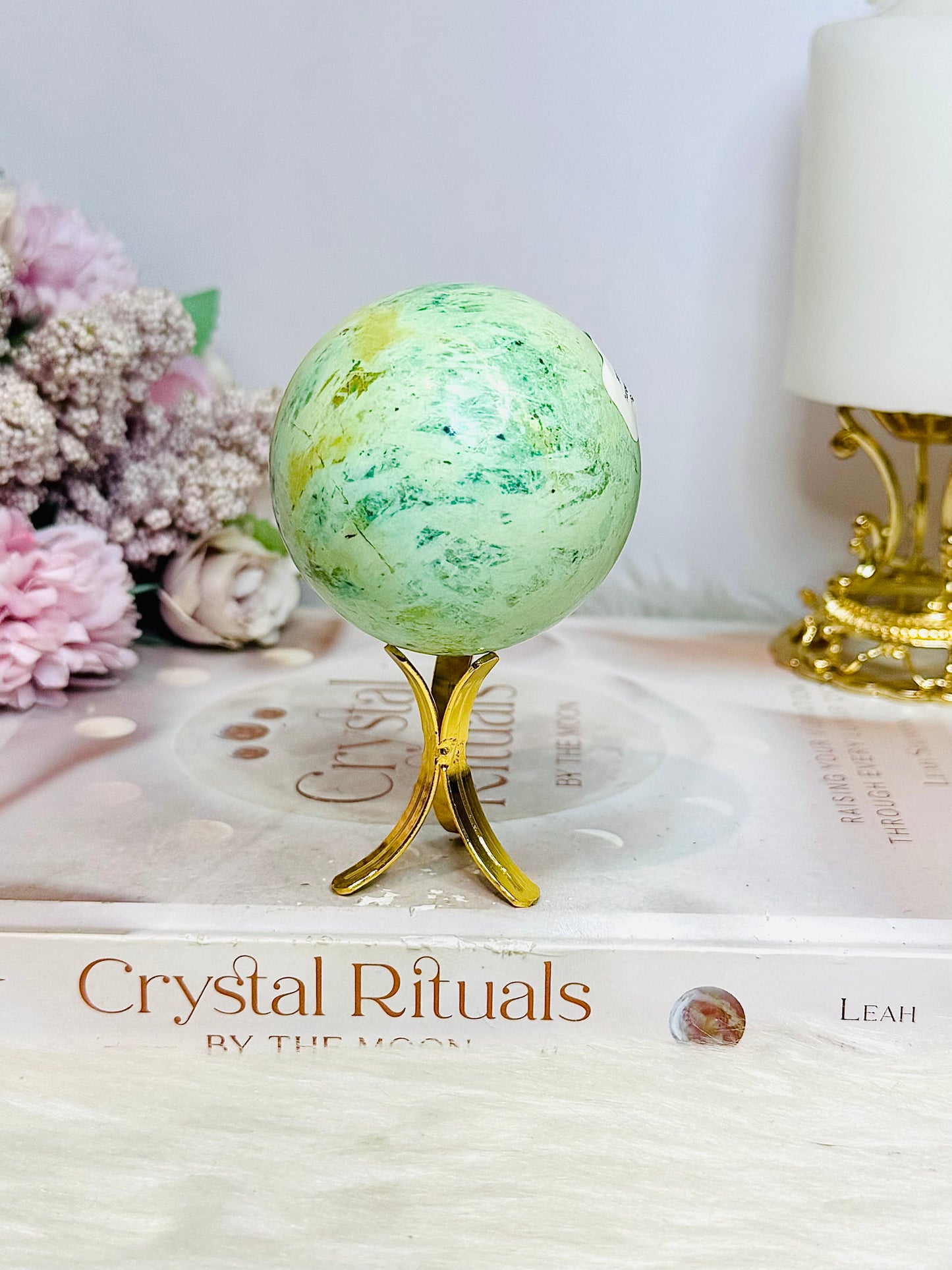 A Rare Stone ~ Genuine Inca Turquoise Sphere 210g On Stand