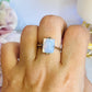 Stunning Opalite Silver Plated Ring Size O In Gift Bag