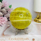 Large Citrine Sphere With Rainbows (heat treated) On Stand 890g