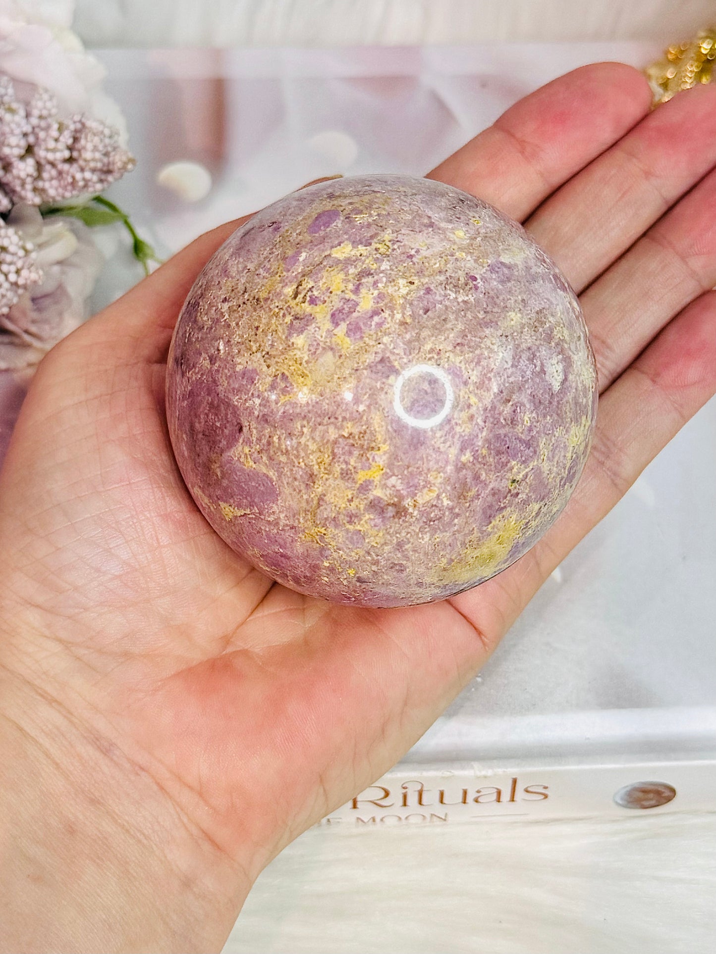 ⚜️ SALE ⚜️ Rare & Beautiful Phosphosiderite Sphere On Stand 420grams