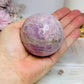 Large Kunzite Sphere on Stand 398g