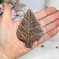 Jasper Carved Leaf 8cm