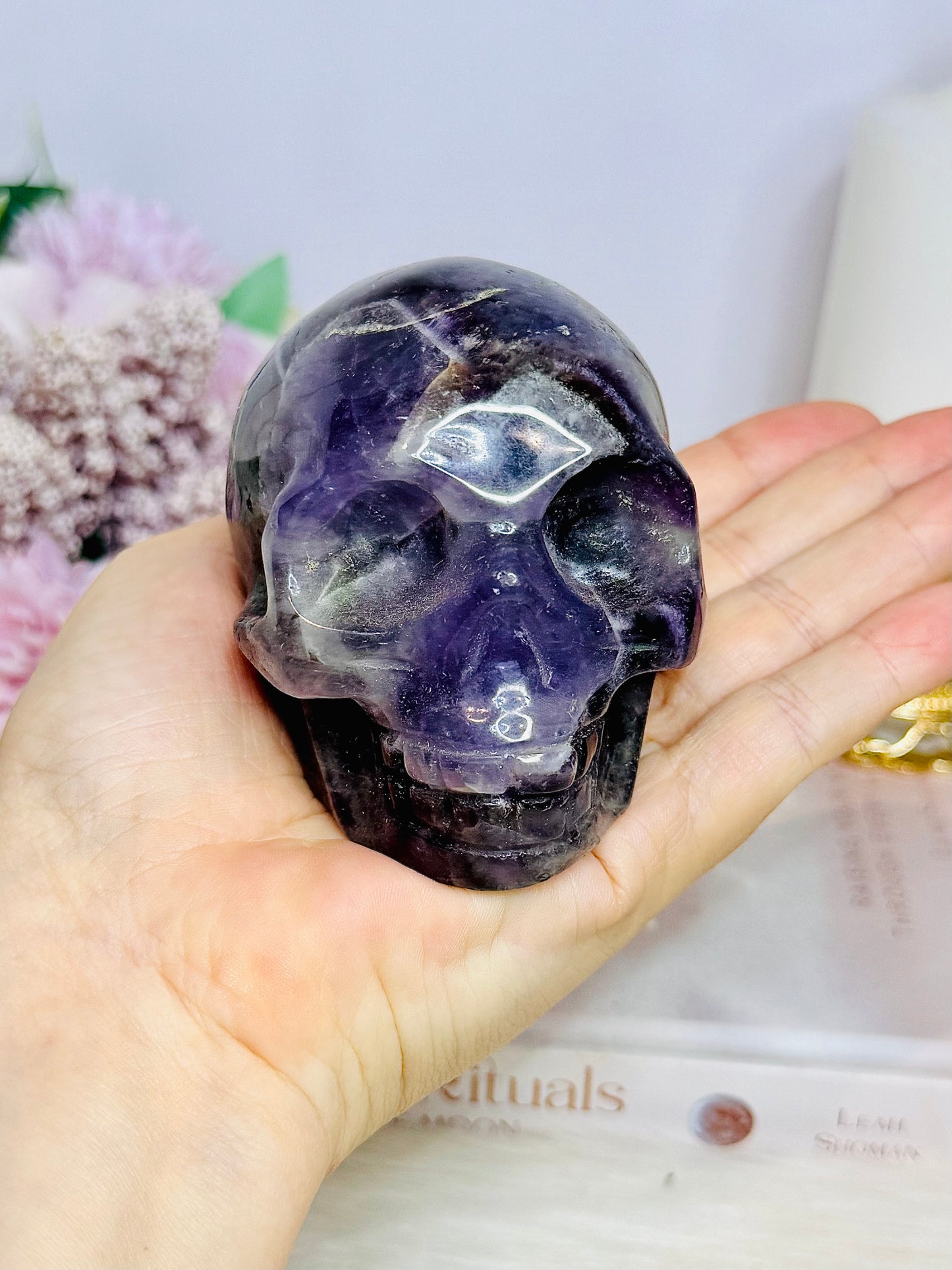 Chevron | Dream Amethyst Carved Skull 521g