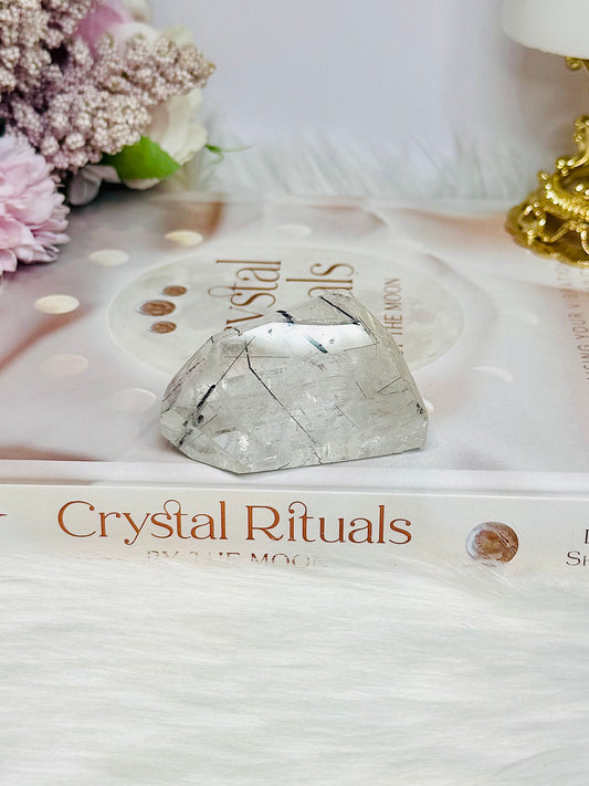 Black Tourmaline In Quartz Polished Freeform 6cm