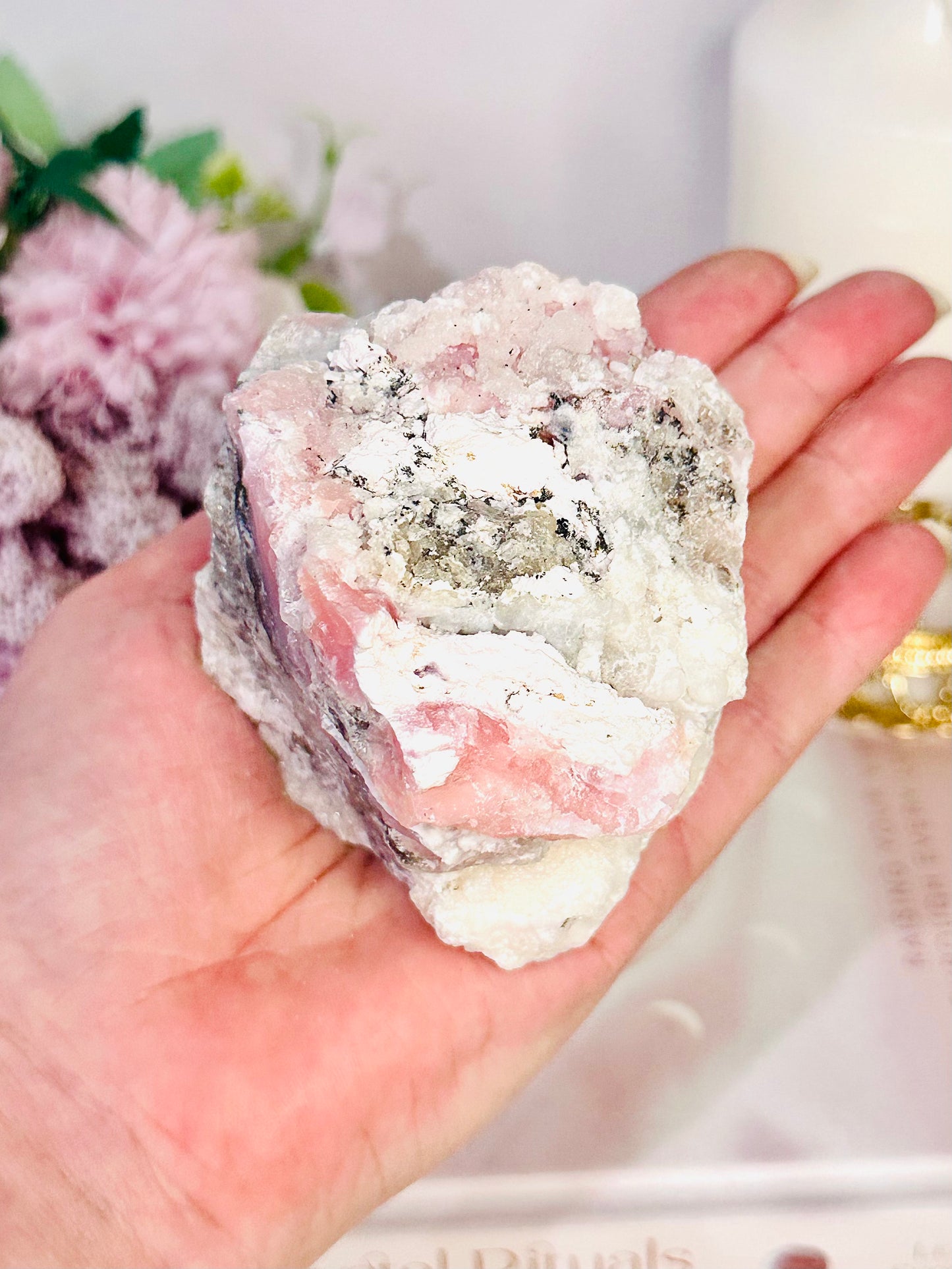 ⚜️ SALE ⚜️ Absolutely Beautiful Large 426gram Natural Glistening Pink Opal Specimen From Peru