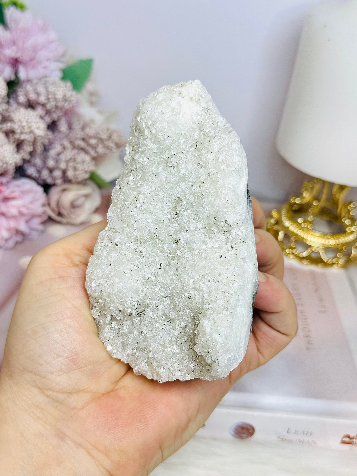 Natural White Apophyllite Freeform Specimen 10cm