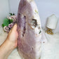 Huge Pink Amethyst Druzy Slab On Stand 36cm 2.45KG