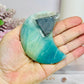 Sky Blue Quartz Carved Moon On Stand 8cm