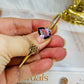 Brass & Amethyst Flower of Life Bangle