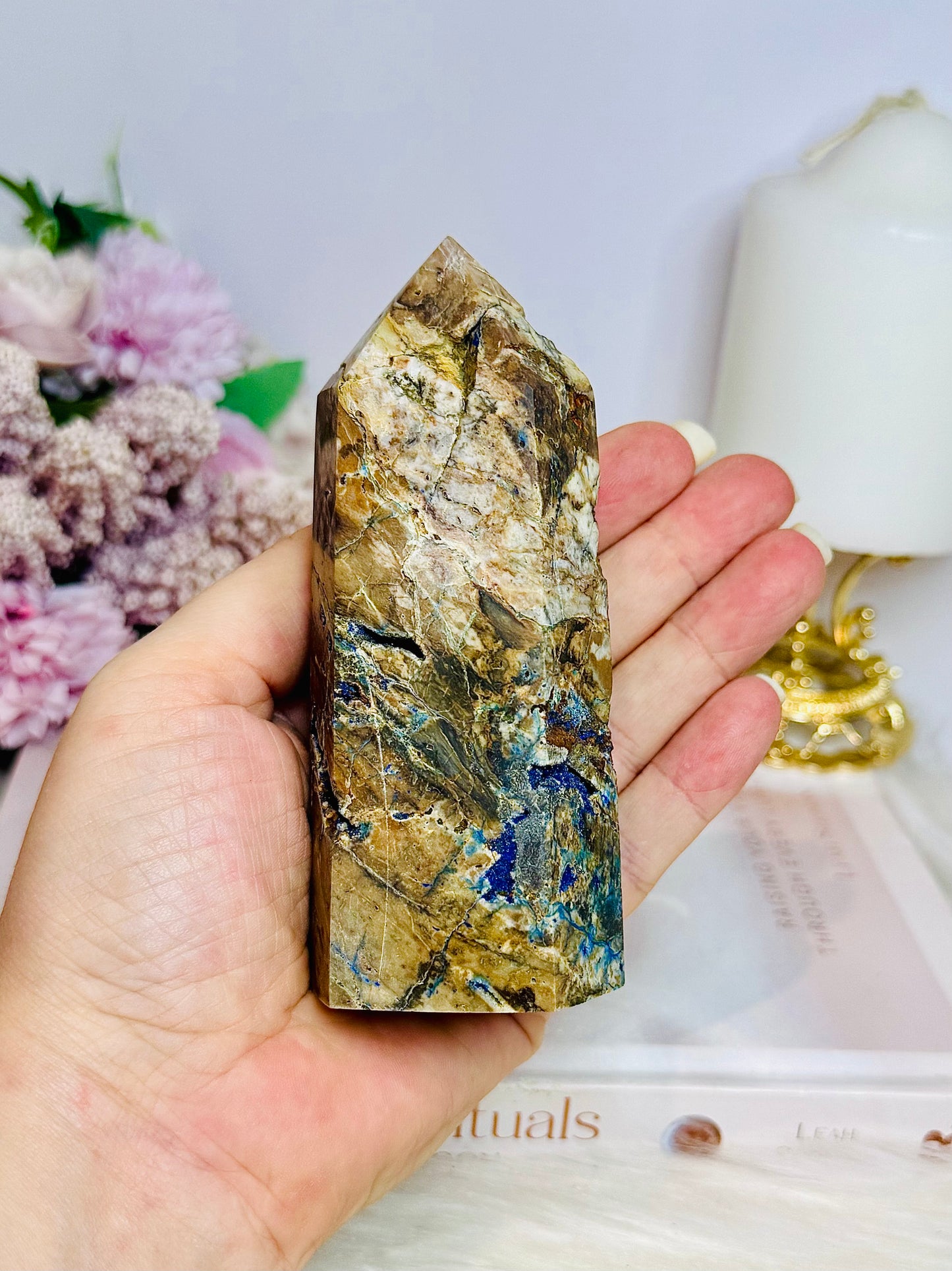 Natural Azurite Chunky Tower 12cm 362g