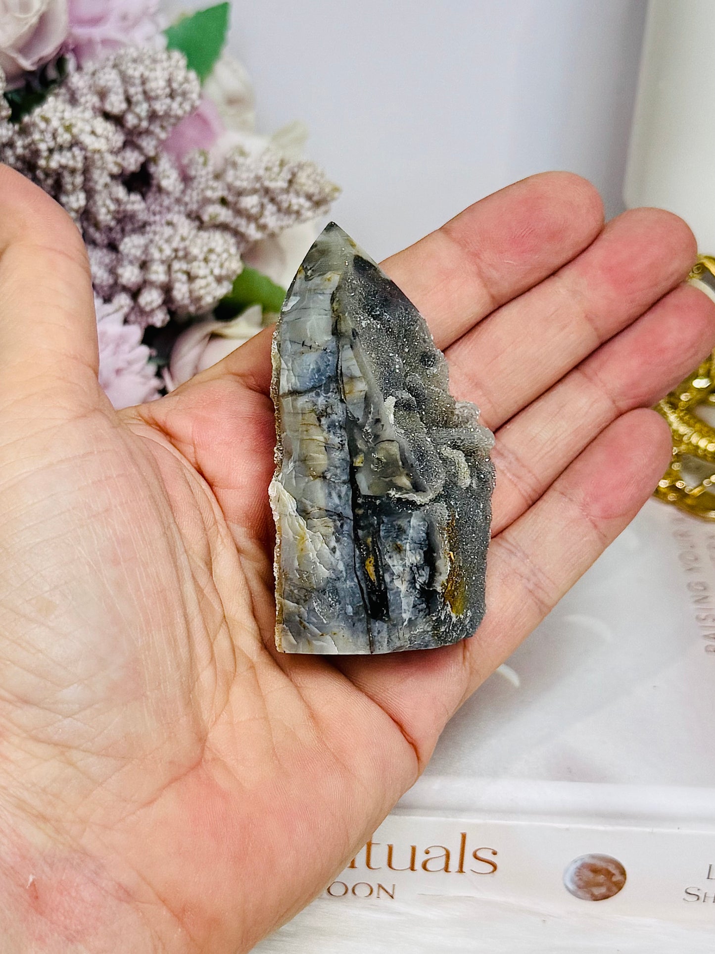 Sphalerite Druzy Tower 7cm
