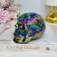 Large Druzy Aura Sphalerite Carved Skull 8cm 425g