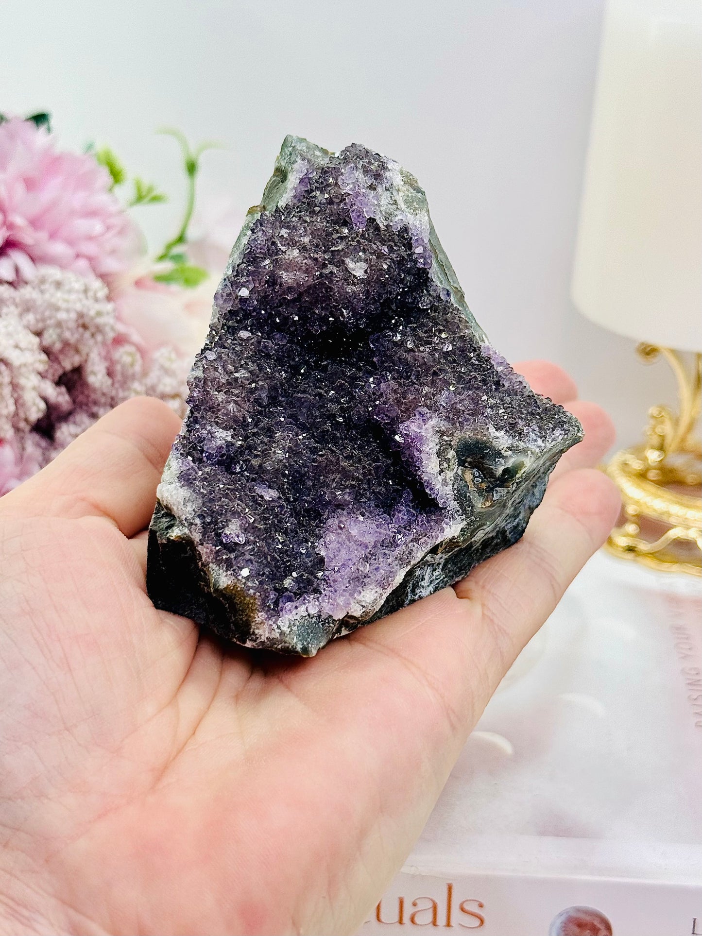 Base Cut Amethyst Cluster From Brazil 7cm