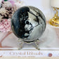 Natural Volcano Agate Druzy Sphere UV Reactive On Stand 607grams