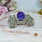 Silver Carriage Stand with Amethyst Sphere 8cm