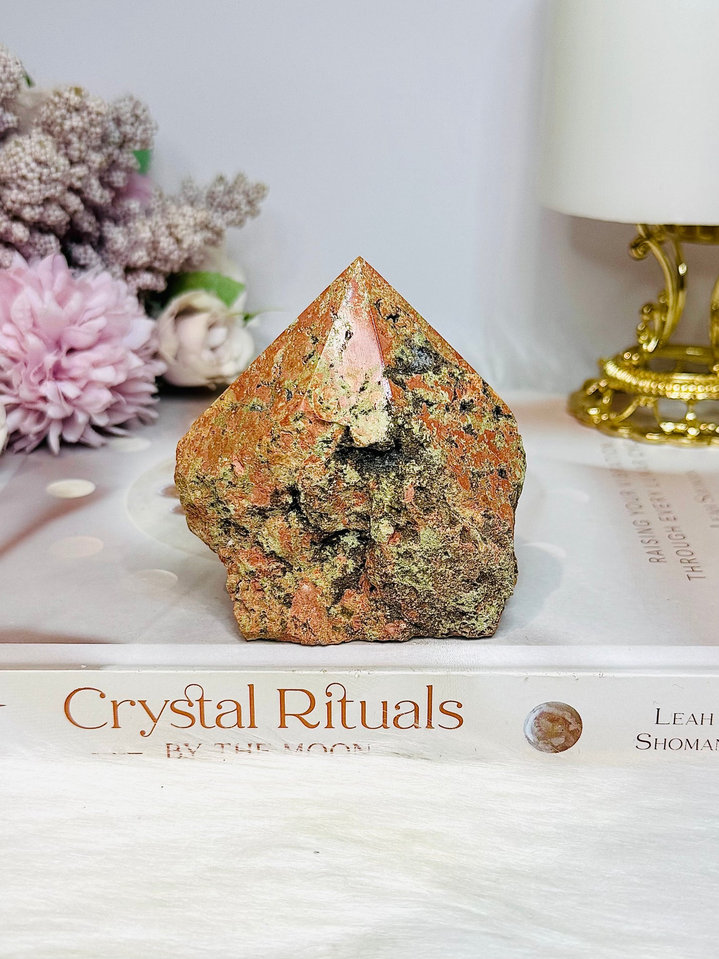Unakite Top Polished Point 244g