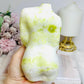 Large Lemon Serpentine Jade Pregnant Woman Carving 15cm 1.02KG