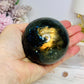 Large Labradorite Sphere 449g On Silver Stand (stand used in pic is display only)
