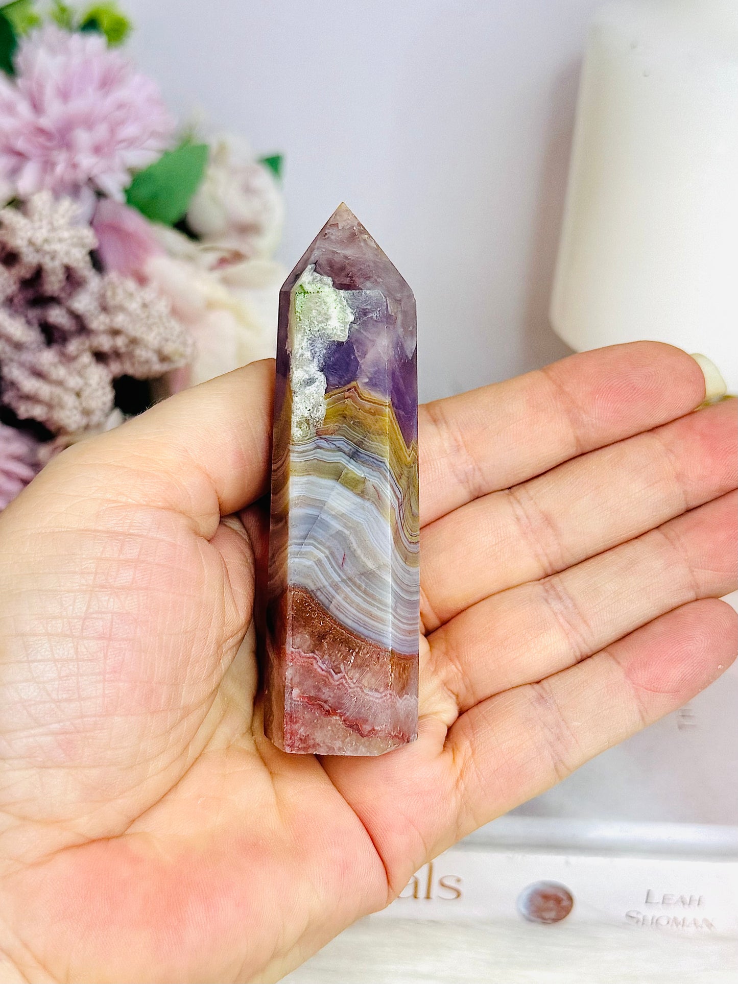 Amethyst X Agate Tower 8.5cm