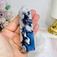 High Grade Blue Flower Agate Tower 10cm