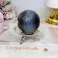 Orca Agate Sphere on Stand 244g