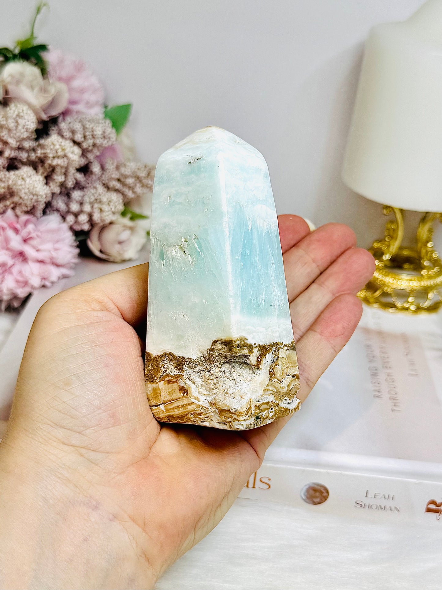 Caribbean Calcite Chunky Tower | Obelisk 9.5cm 280g