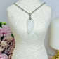 Clear Quartz Carved Angel Wing Necklace In Gift Bag