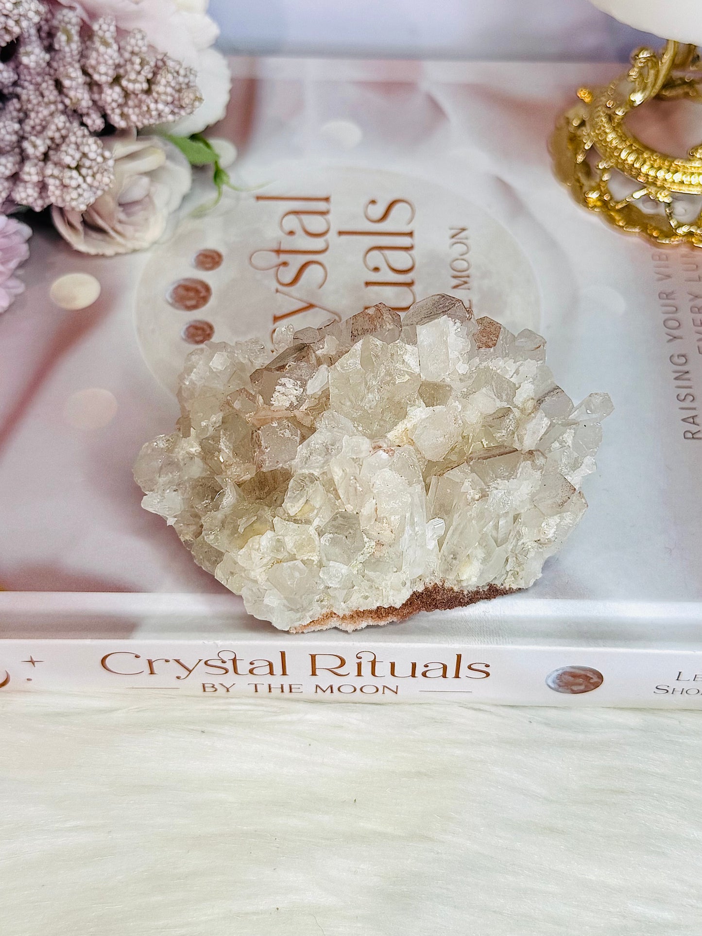 Incredible Natural Pink Lithium Quartz Cluster 9cm