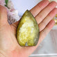 Beautiful Natural Gold Mica Carved Chunky Flame | Freeform 8cm