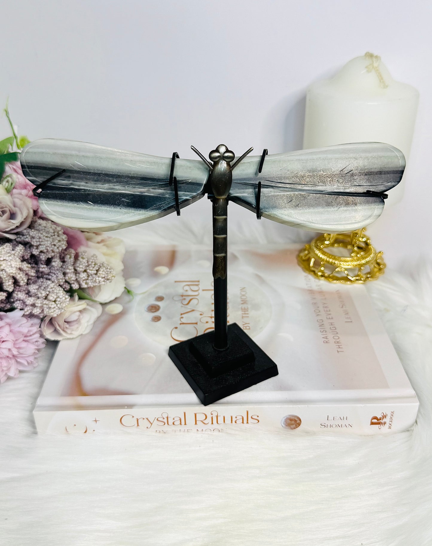 Large Thai Chi Stone Dragonfly 13cm x 19cm
