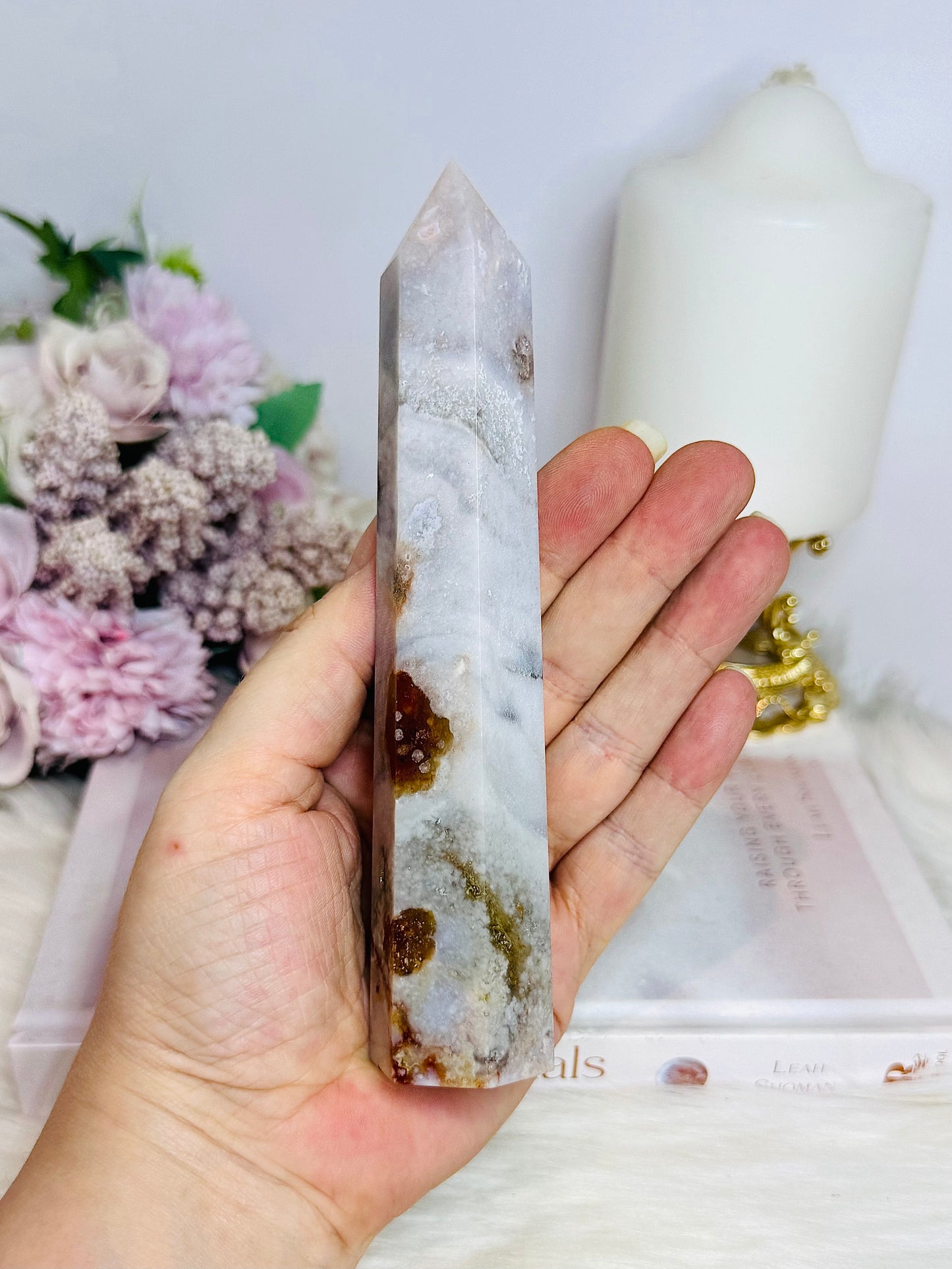 Tall Agate Tower 15cm
