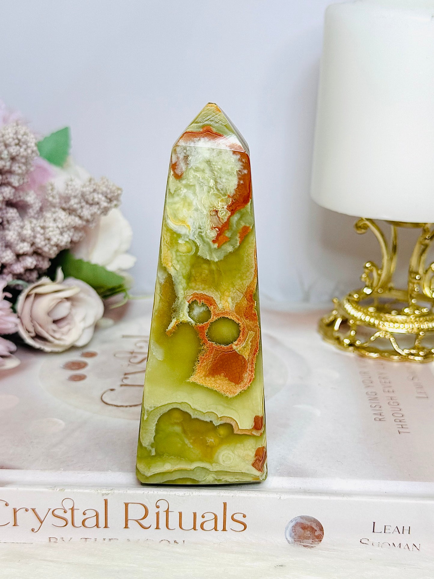 Green Onyx Obelisk | Tower 11cm
