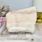 Mexican Pink Calcite Natural Slab 13cm on Stand