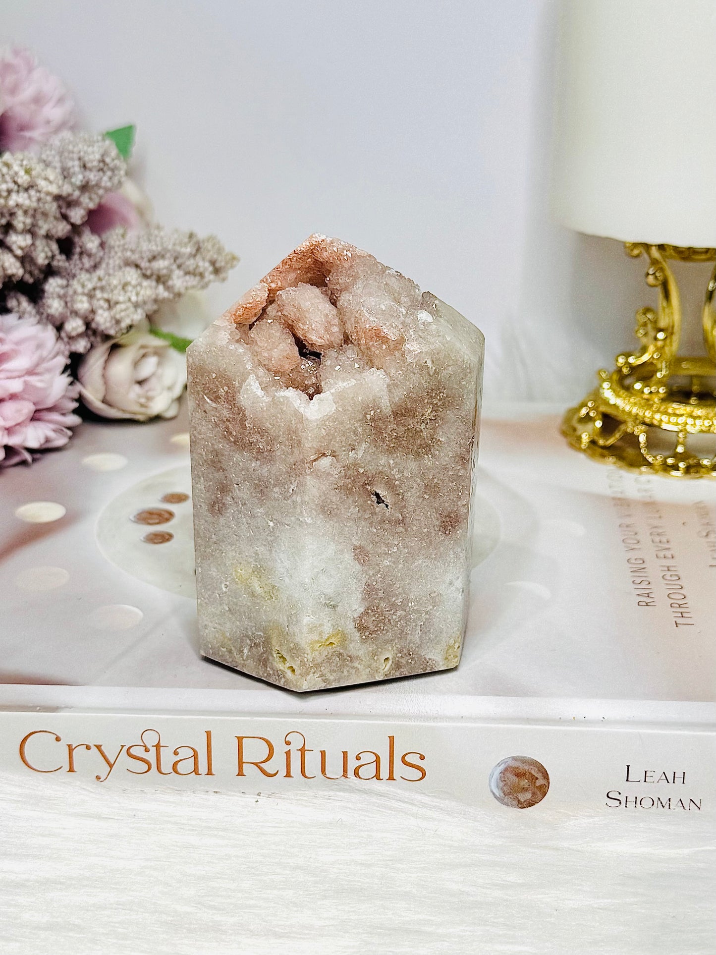 Pink Amethyst Chunky Druzy Tower 8cm 328g