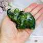 Green Jade Carved Elephant 8cm