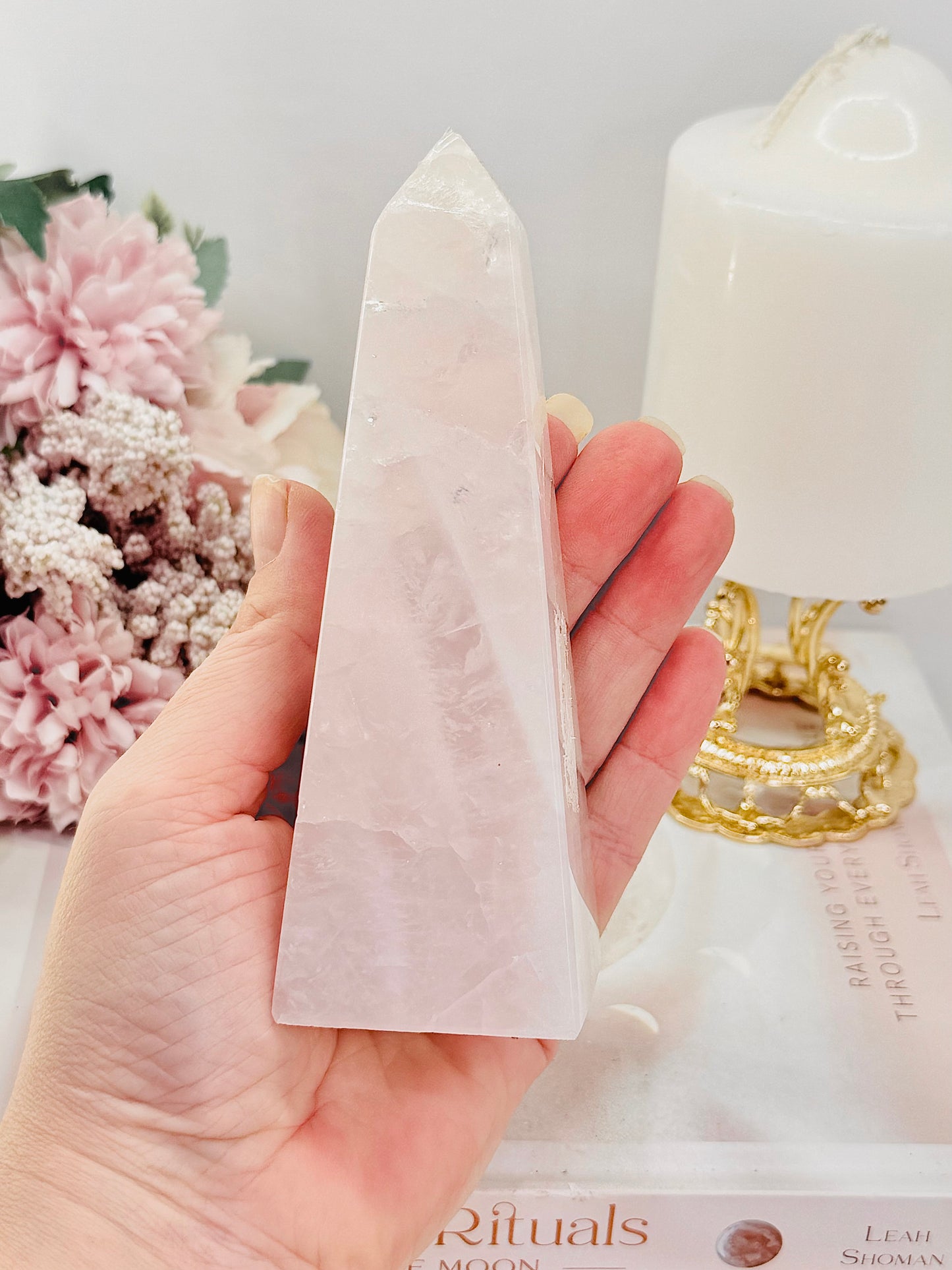 Large Chunky 13cm Rose Quartz Obelisk | Tower 367grams