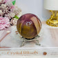Large Mookaite Jasper Sphere on Stand 347g