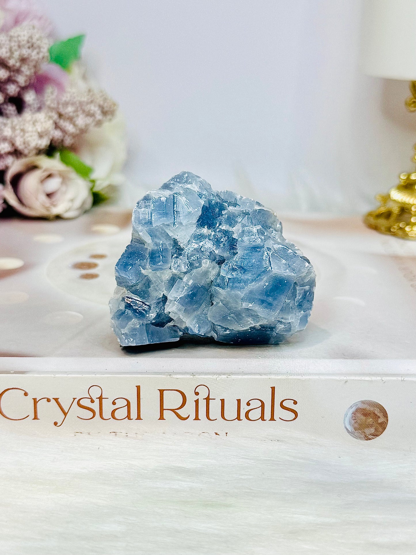 Natural Blue Calcite Specimen 188g