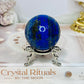 High Grade Lapis Lazuli Sphere on Stand 198g