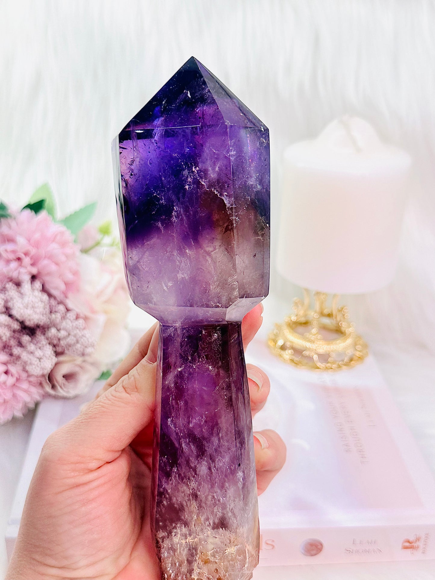 ⚜️ SALE ⚜️ The Most Absolutely Incredibly Gorgeous Large Chunky 21cm High Grade Amethyst Scepter With Rainbows