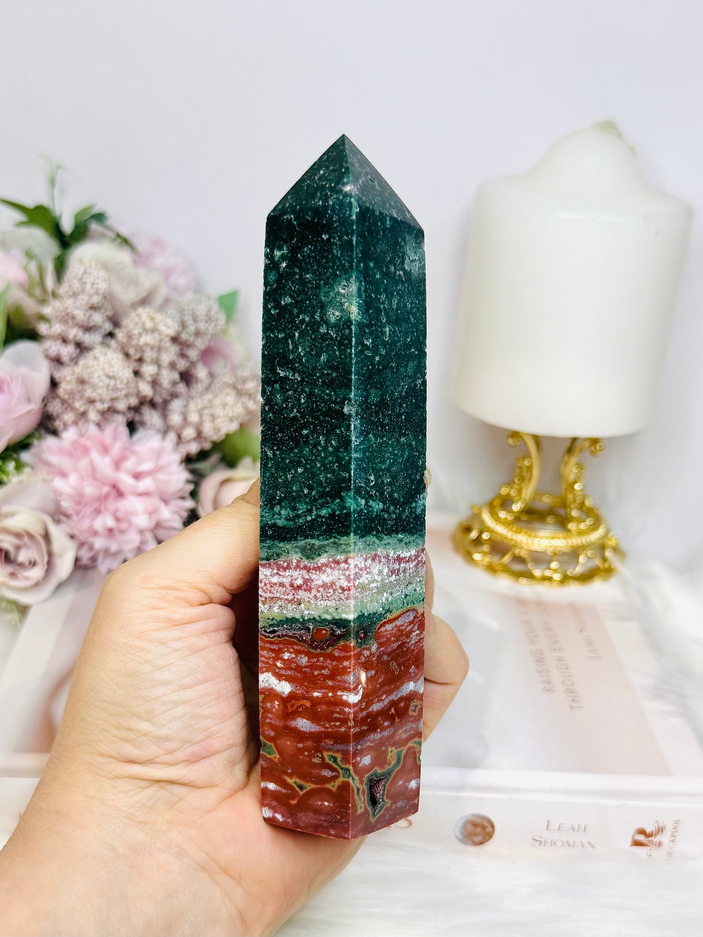 Ocean Jasper Druzy Tower 15.5cm