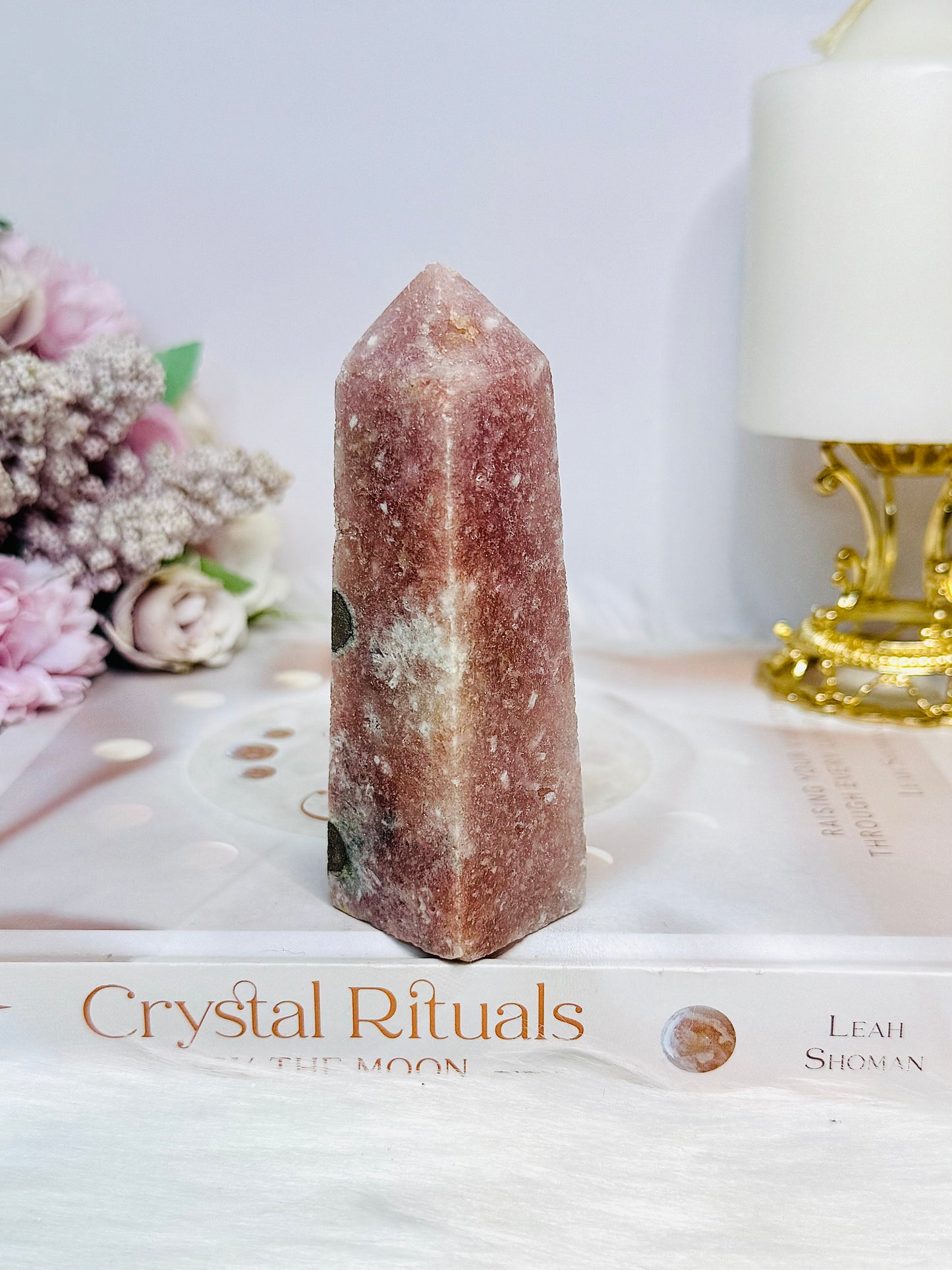 Pink Amethyst Druzy Tower | Obelisk 10.5cm